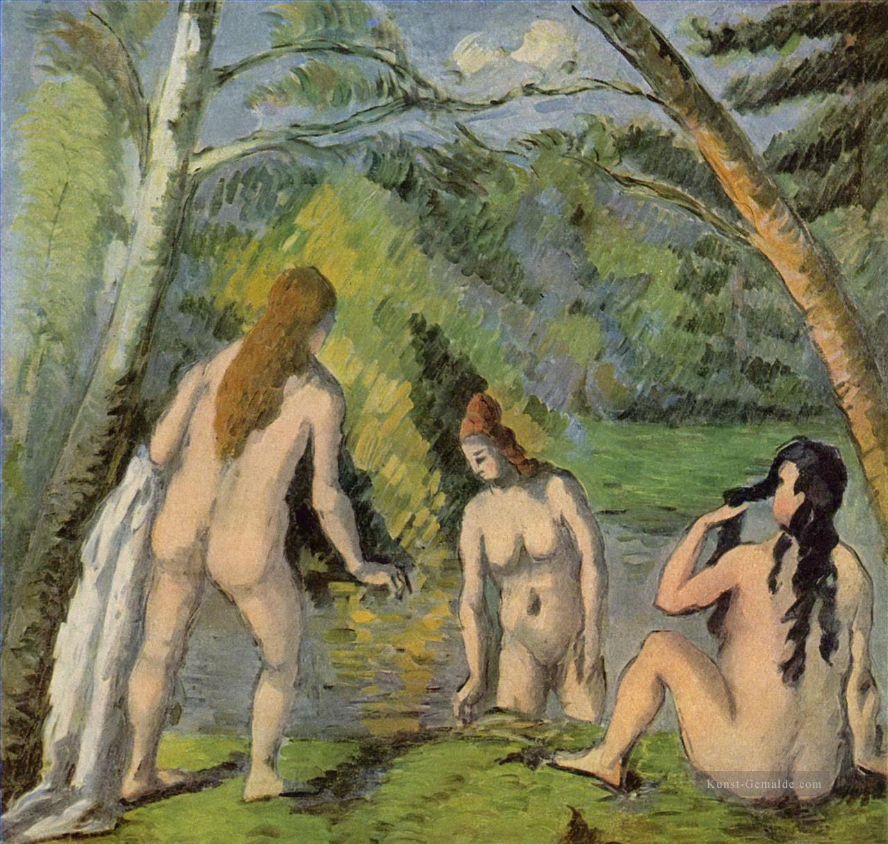 Drei Badende 1882 Paul Cezanne Nacktheit Impressionismus Ölgemälde